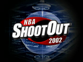 NBA ShootOut 2002 title screen for Playstation